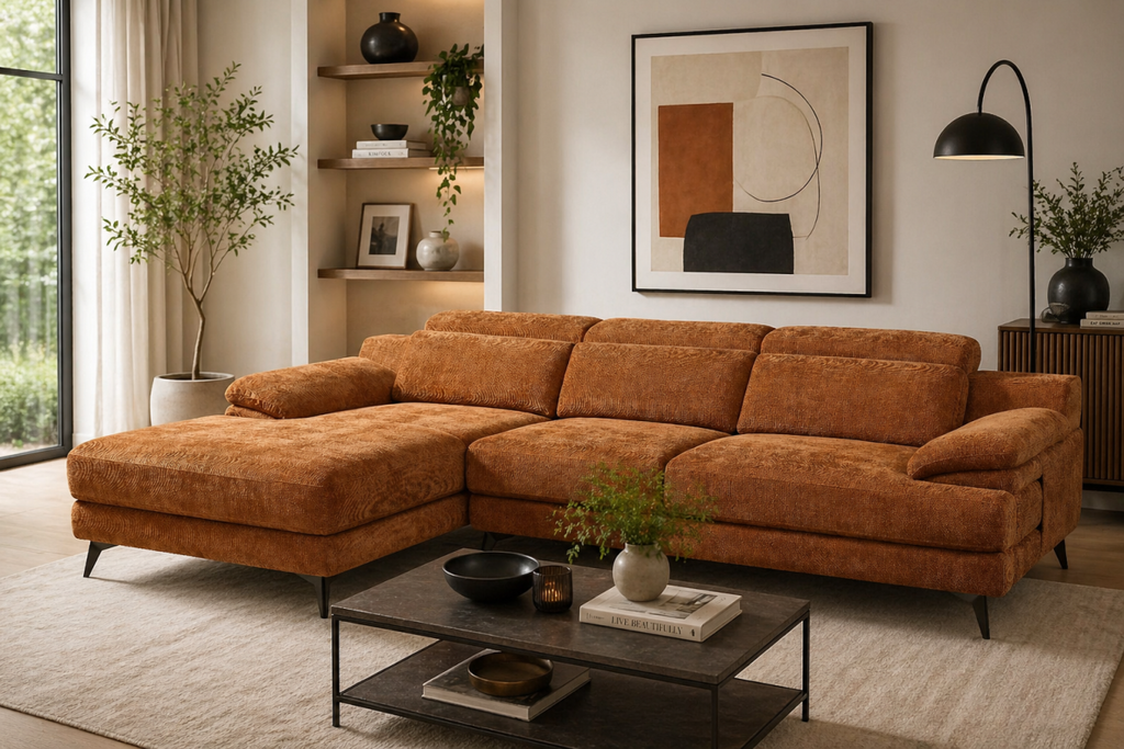 LHF Sectional (Burnt Orange)
