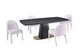 5-Piece Dining Set (Black/Beige)