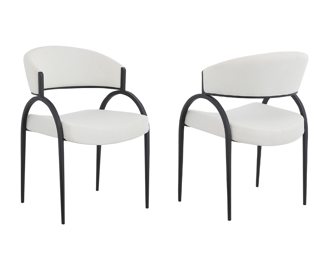 Dining Chair (Cream/Black) (Set of 2)