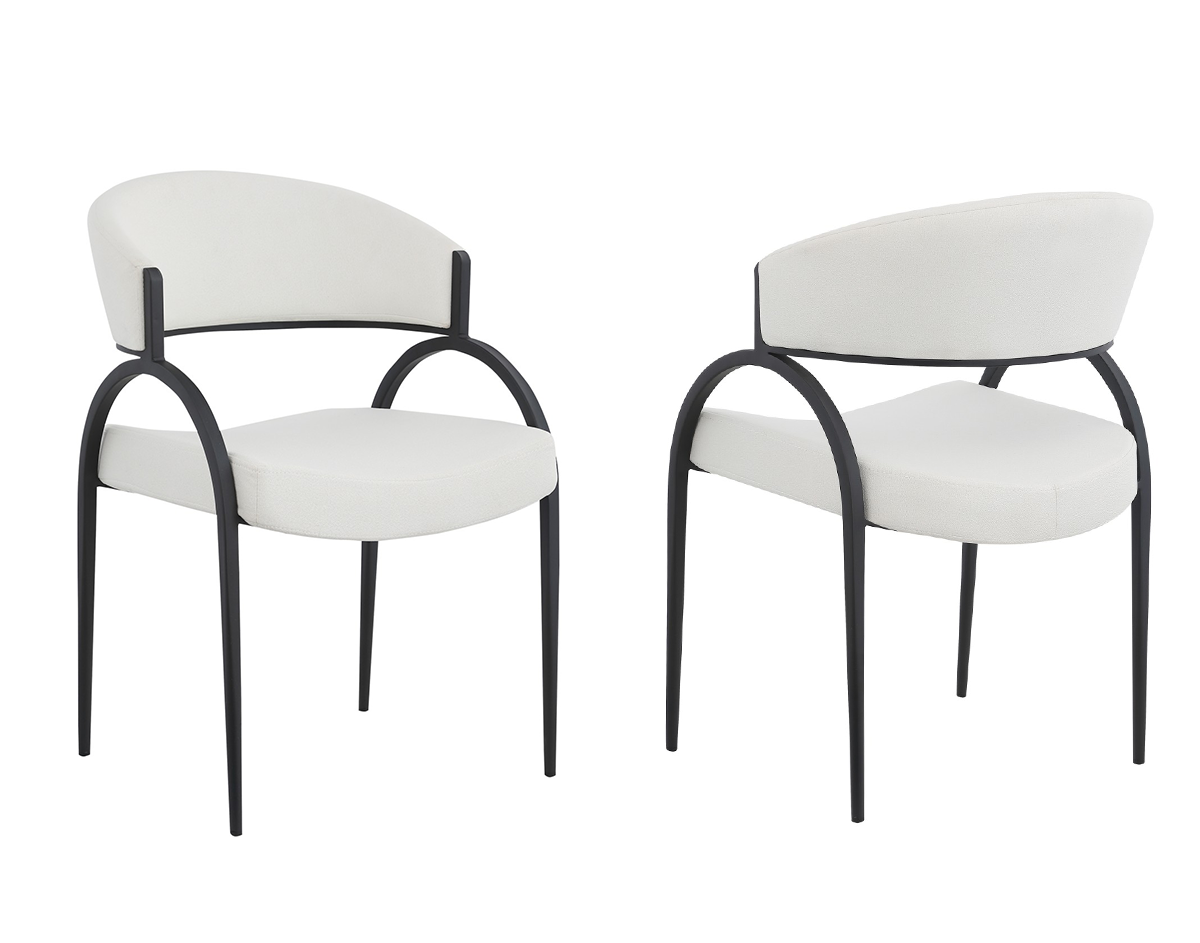 Dining Chair (Cream/Black) (Set of 2)