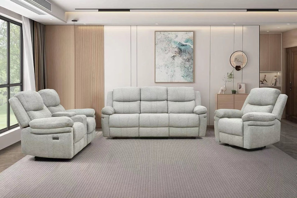 Thea Power Recliner Love Seat (Beige)