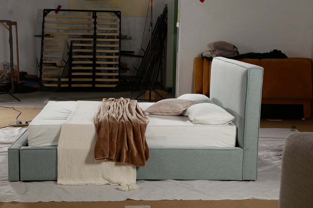 King Storage Bed (Blue)