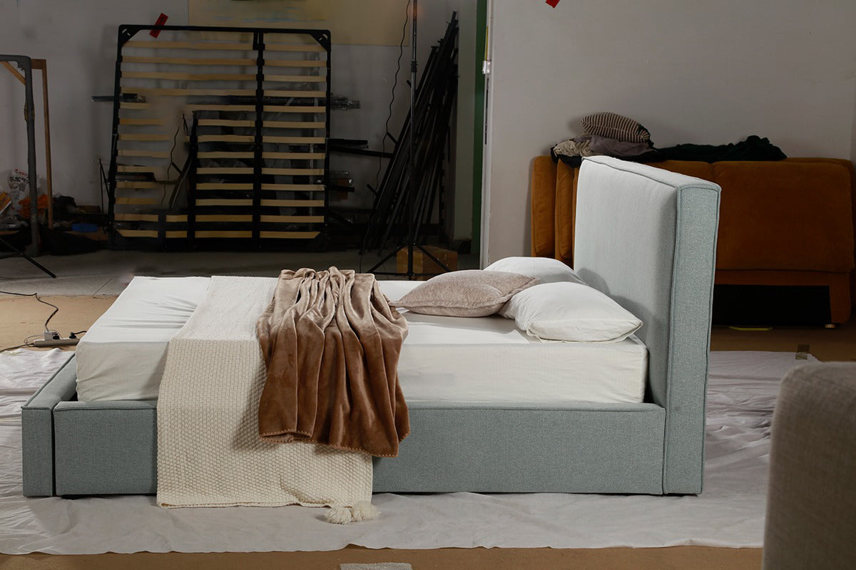 King Storage Bed (Blue)