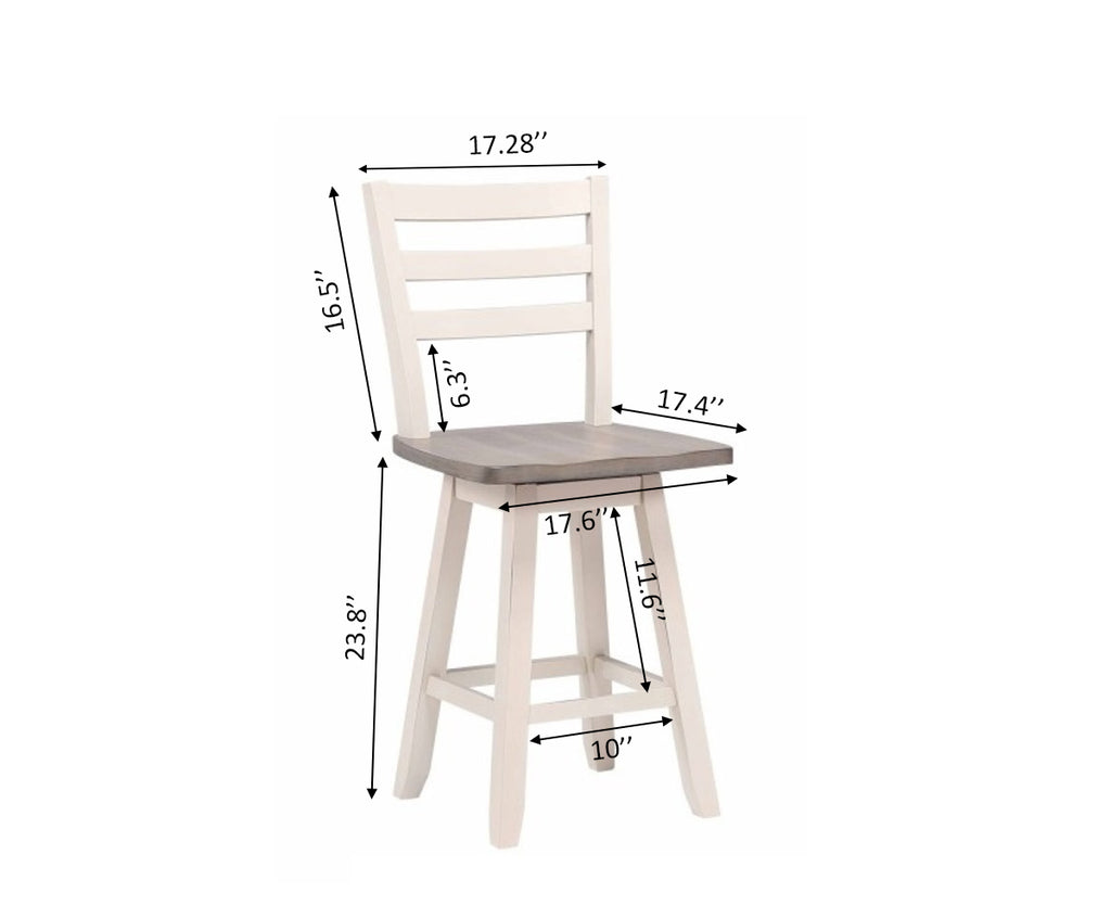 Counter Stool (Grey/White) (Set of 2)