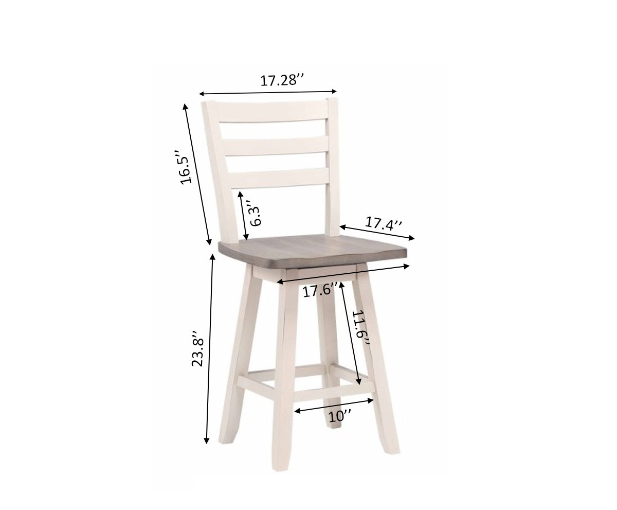 Counter Stool (Grey/White) (Set of 2)