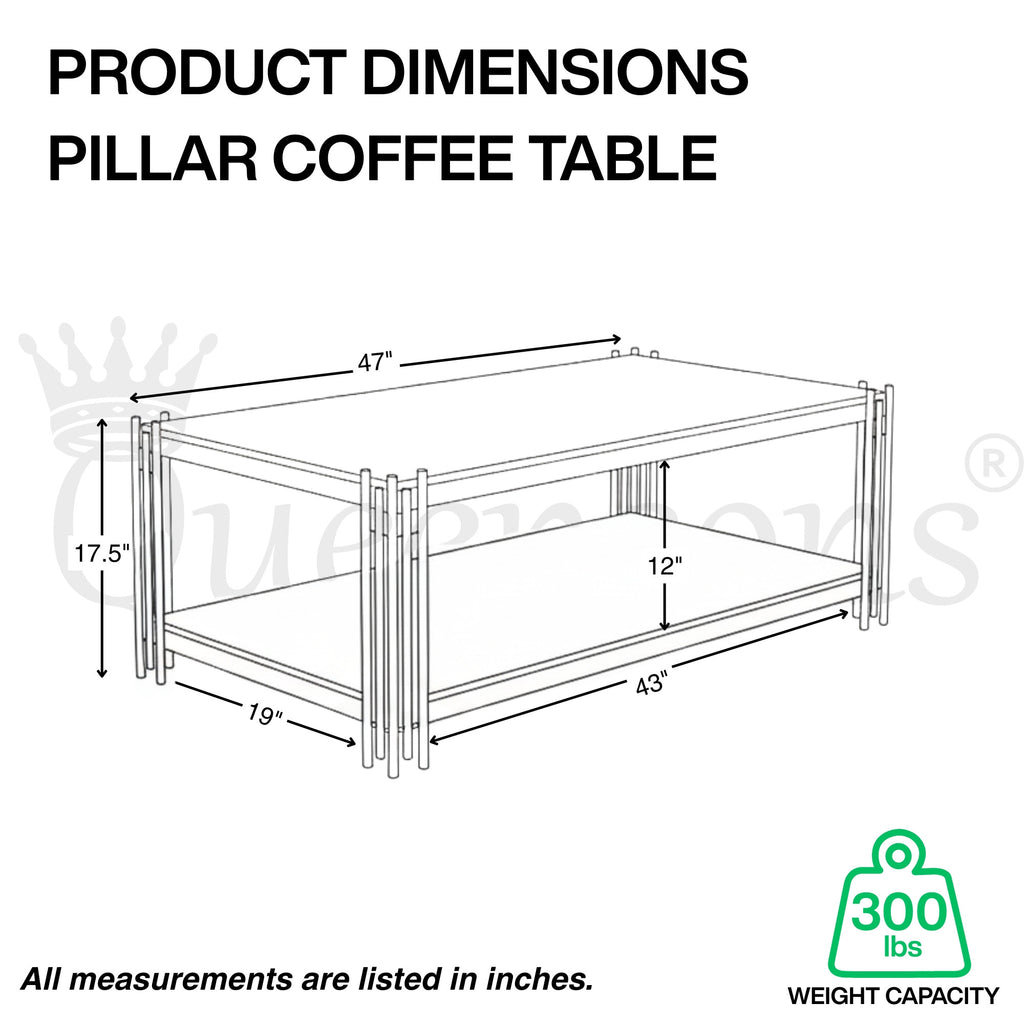 Pillar Sintered Stone Coffee Table Gold