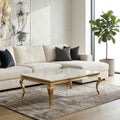 Kennedy Marble Top Coffee Table Gold