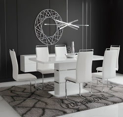 Magnus and Francis White Dining Set