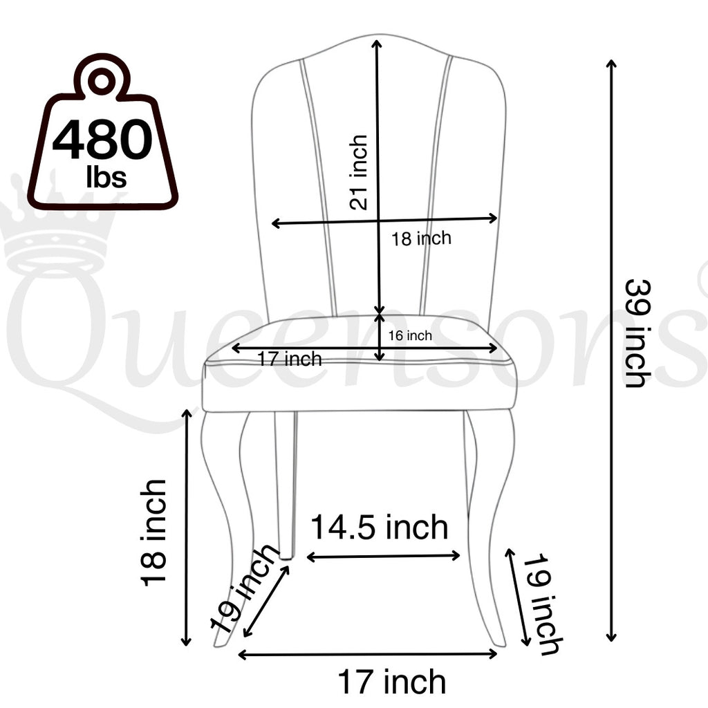 Diamond Pink Silver Dining Chair (Set of 2)