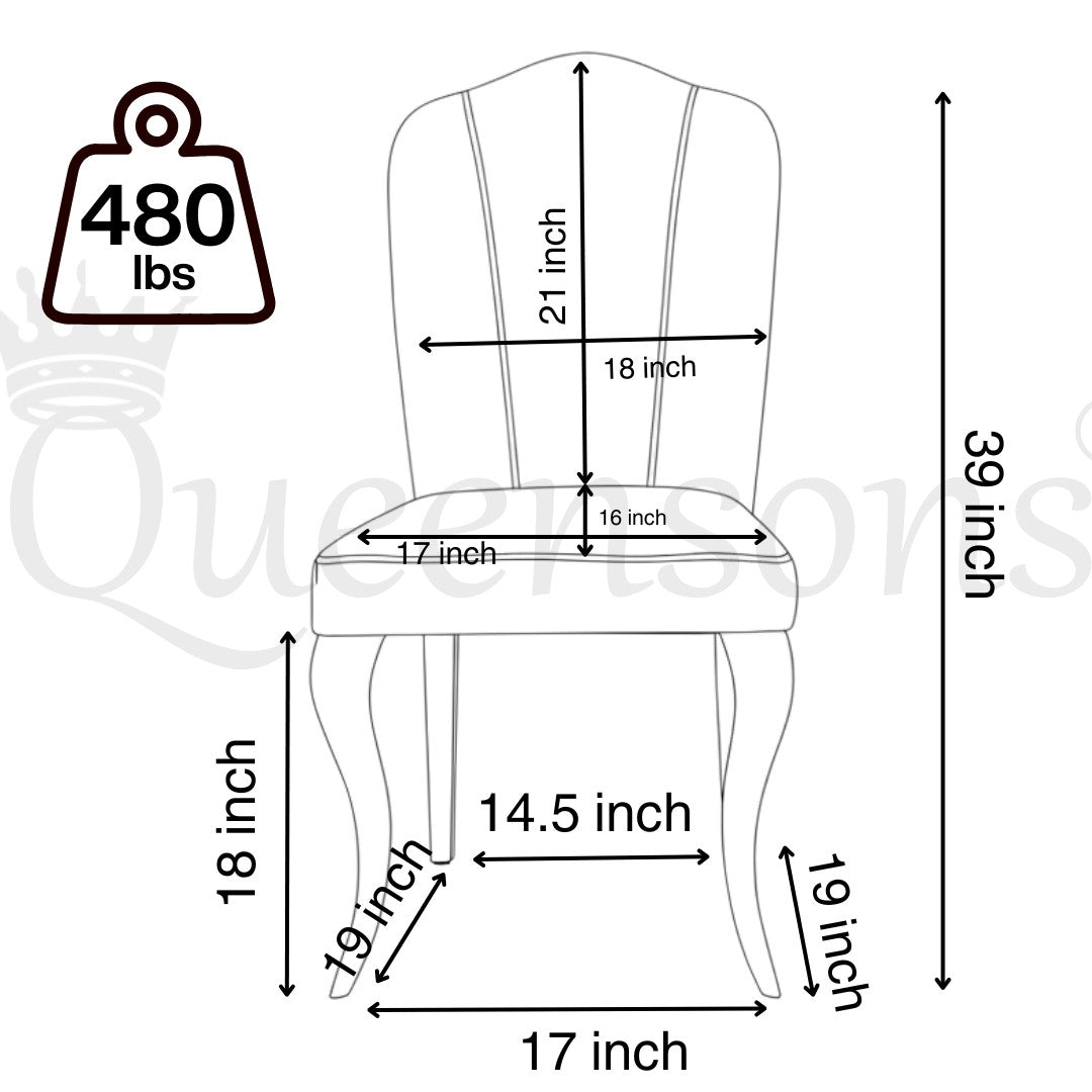Diamond Pink Silver Dining Chair (Set of 2)