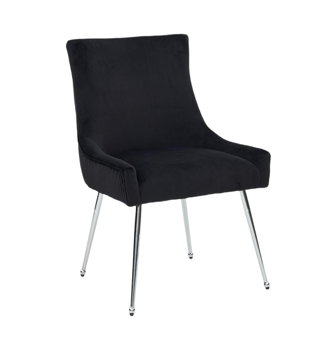Celina Dining Chair (Black Silver) (Set of 2)