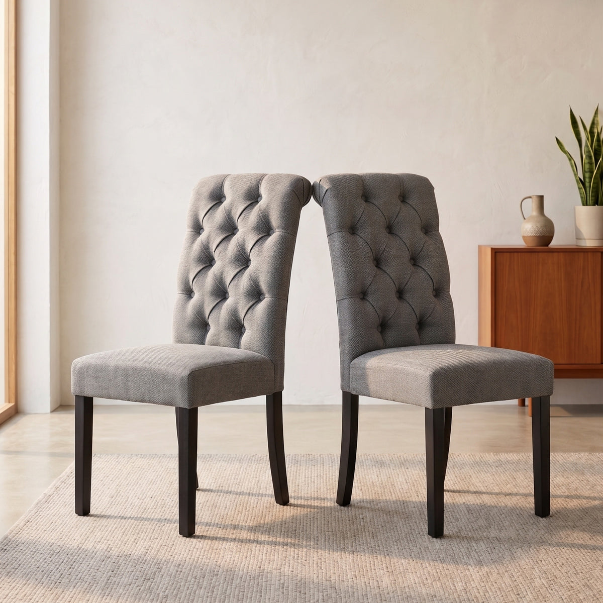 Roxy Light Grey Dining Chair (Set of 2)