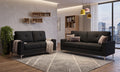Rita 2-Piece Sofa and Loveseat Set Charcoal