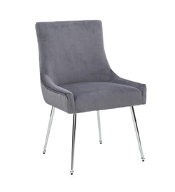 Celina Dining Chair (Grey Silver) (Set of 2)