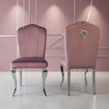 Diamond Pink Silver Dining Chair (Set of 2)
