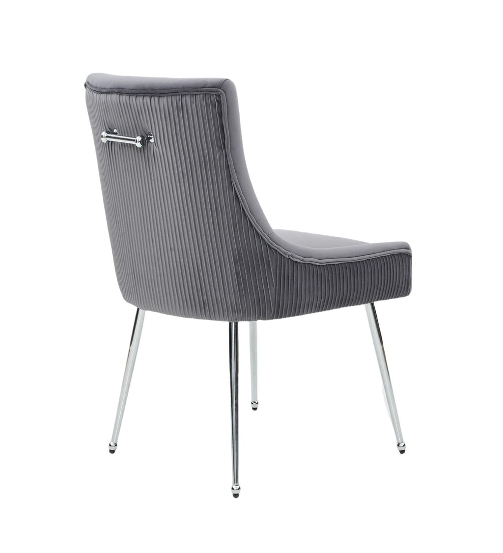 Celina Dining Chair (Grey Silver) (Set of 2)