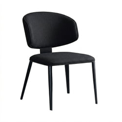 Loomie Black Fabric Dining Chair (Set of 2)