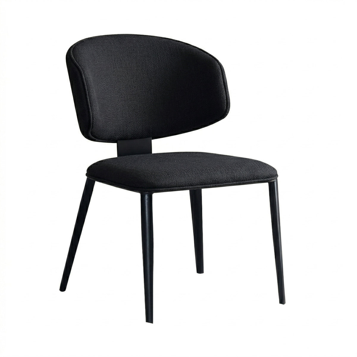 Loomie Black Fabric Dining Chair (Set of 2)