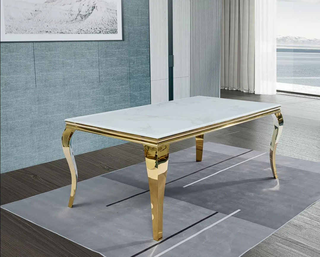 Kennedy Gold Dining Table 71"