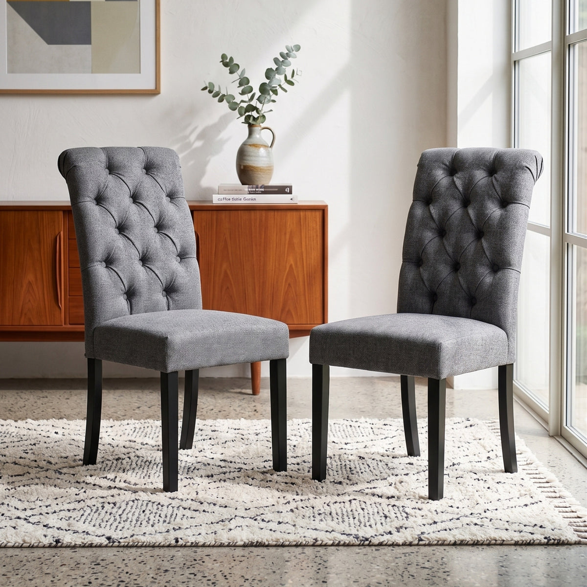Roxy Dark Grey Dining Chair (Set of 2)