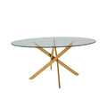 Genesis Oval Dining Table – Gold