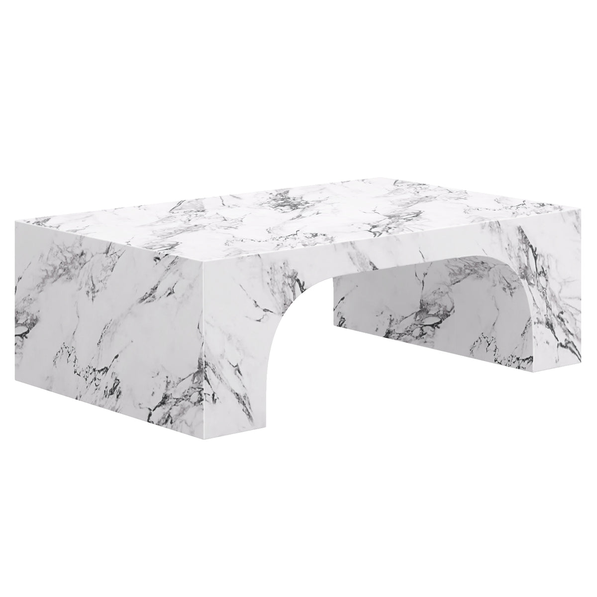 Atticus Rectangular Coffee Table (Bulgari White)