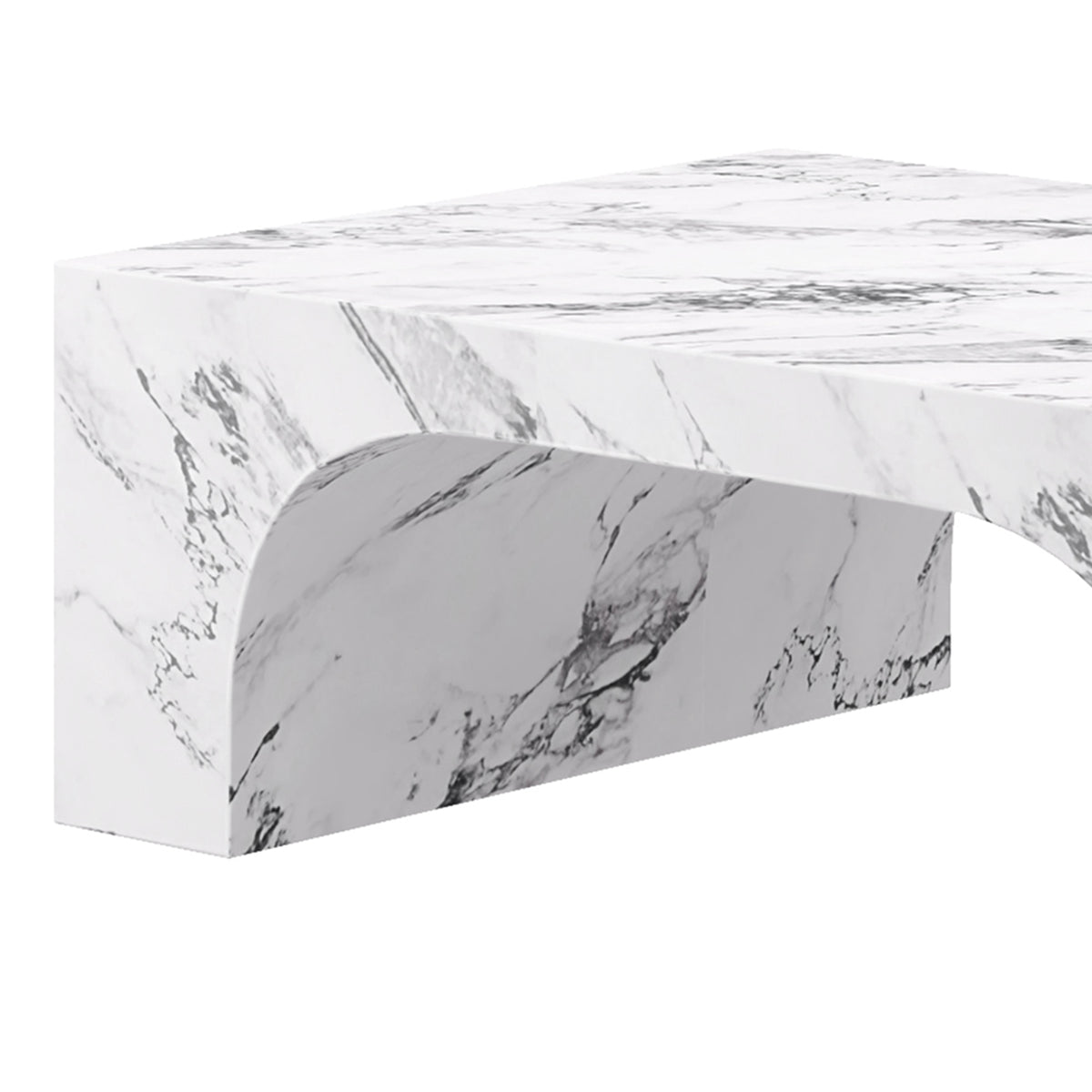 Atticus Rectangular Coffee Table (Bulgari White)