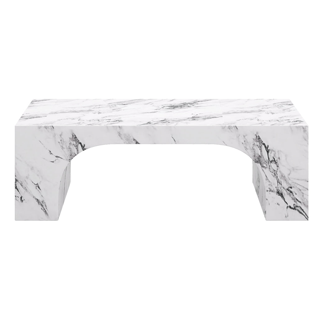 Atticus Rectangular Coffee Table (Bulgari White)