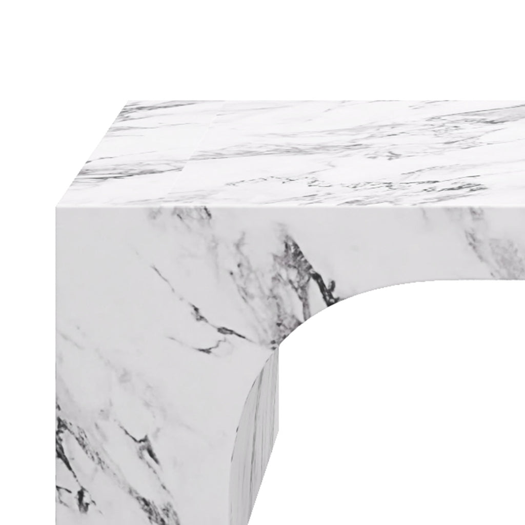 Atticus Rectangular Coffee Table (Bulgari White)