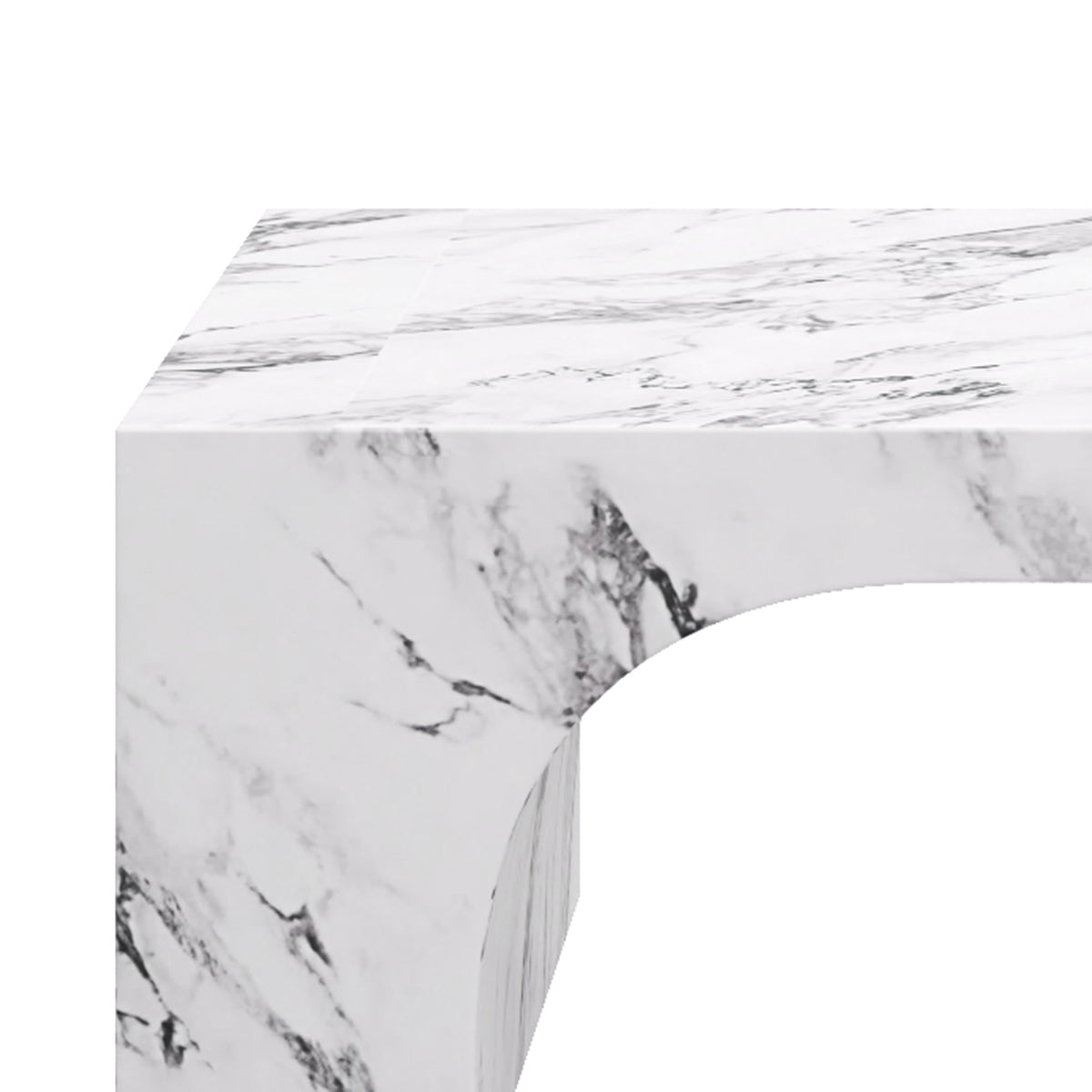 Atticus Rectangular Coffee Table (Bulgari White)