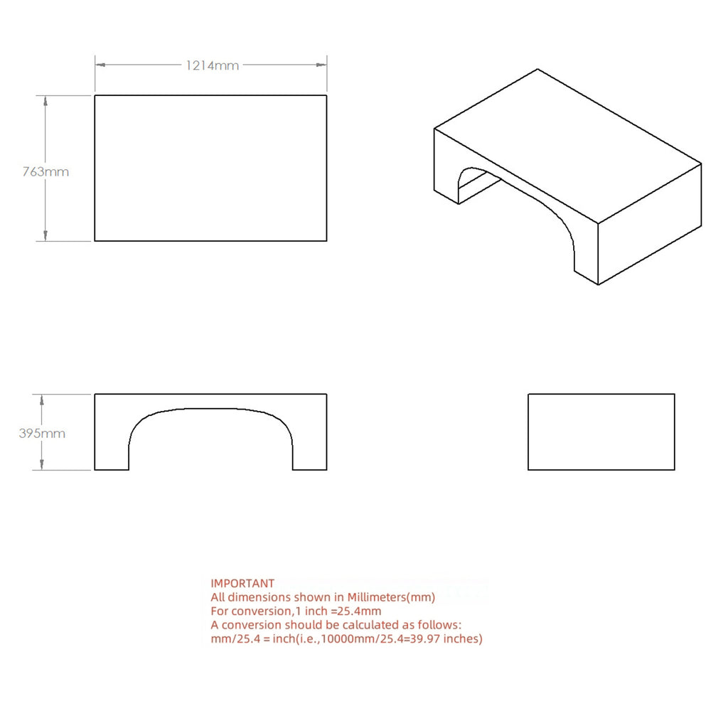 Atticus Rectangular Coffee Table (Bulgari White)