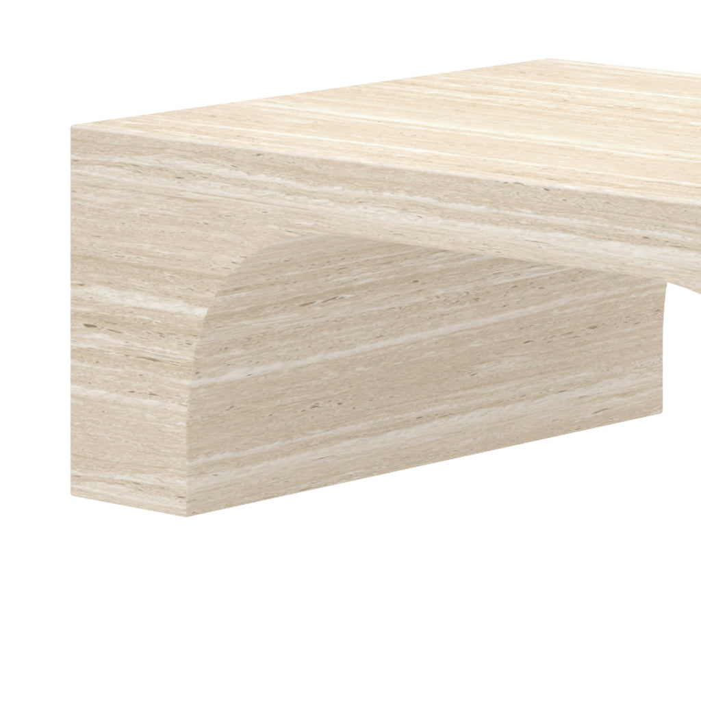 Atticus Rectangular Coffee Table (Travertine)