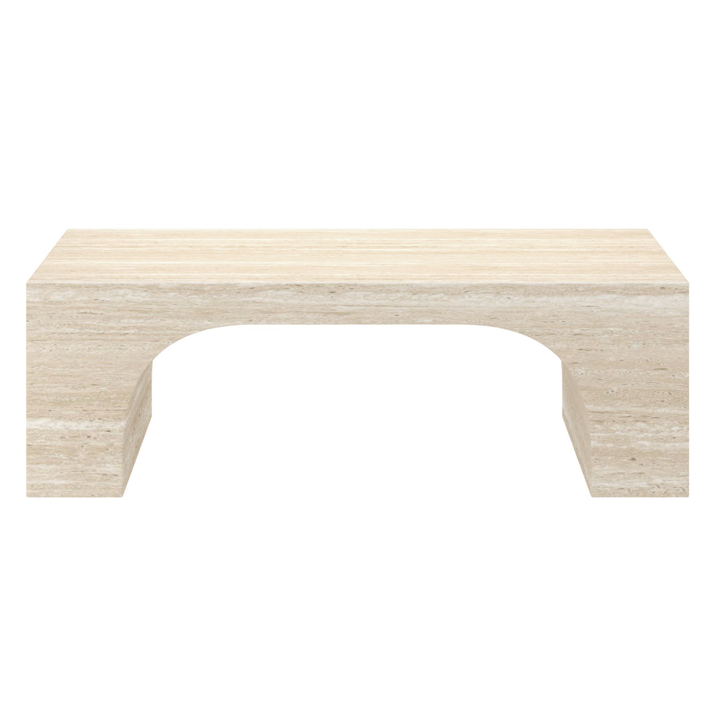 Atticus Rectangular Coffee Table (Travertine)