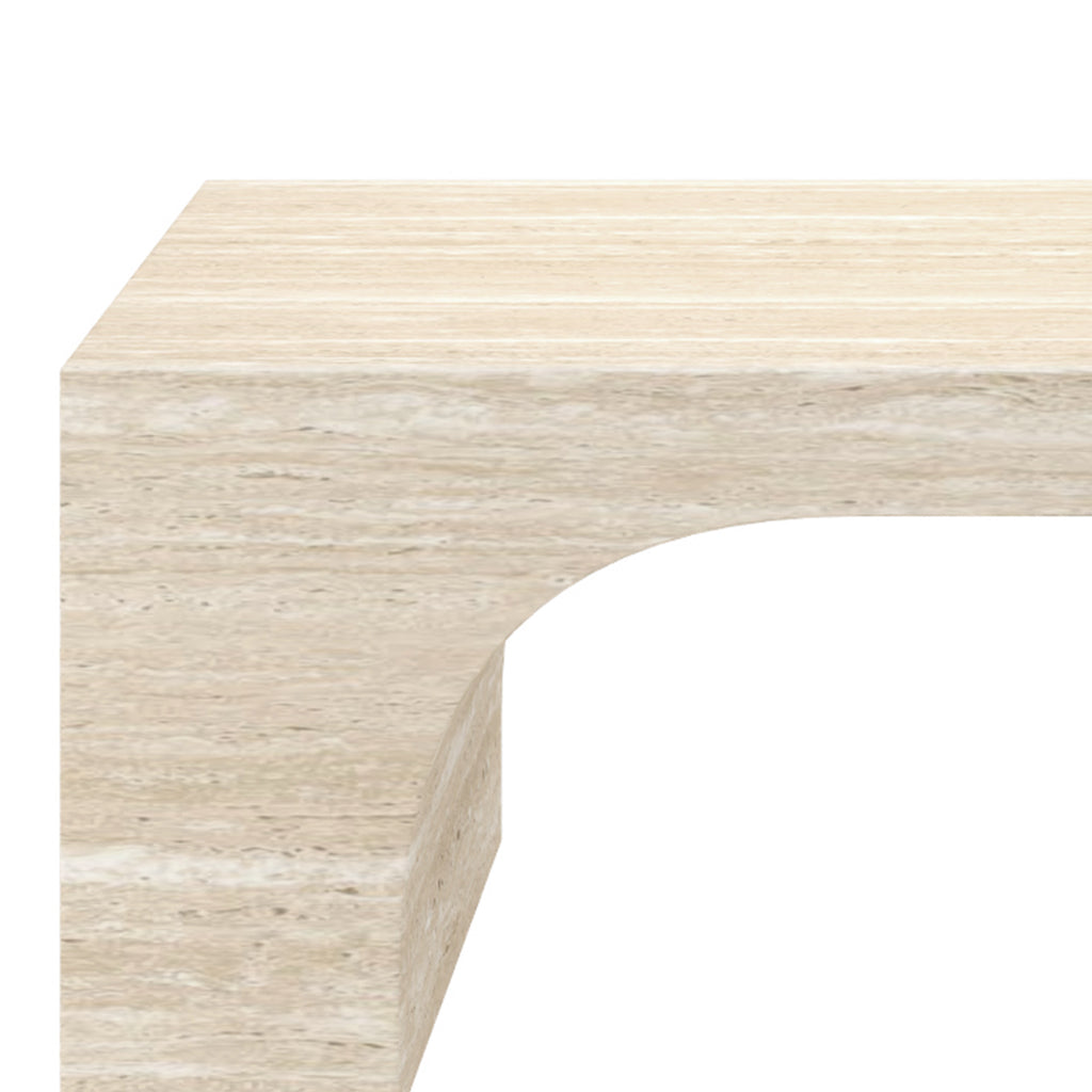 Atticus Rectangular Coffee Table (Travertine)