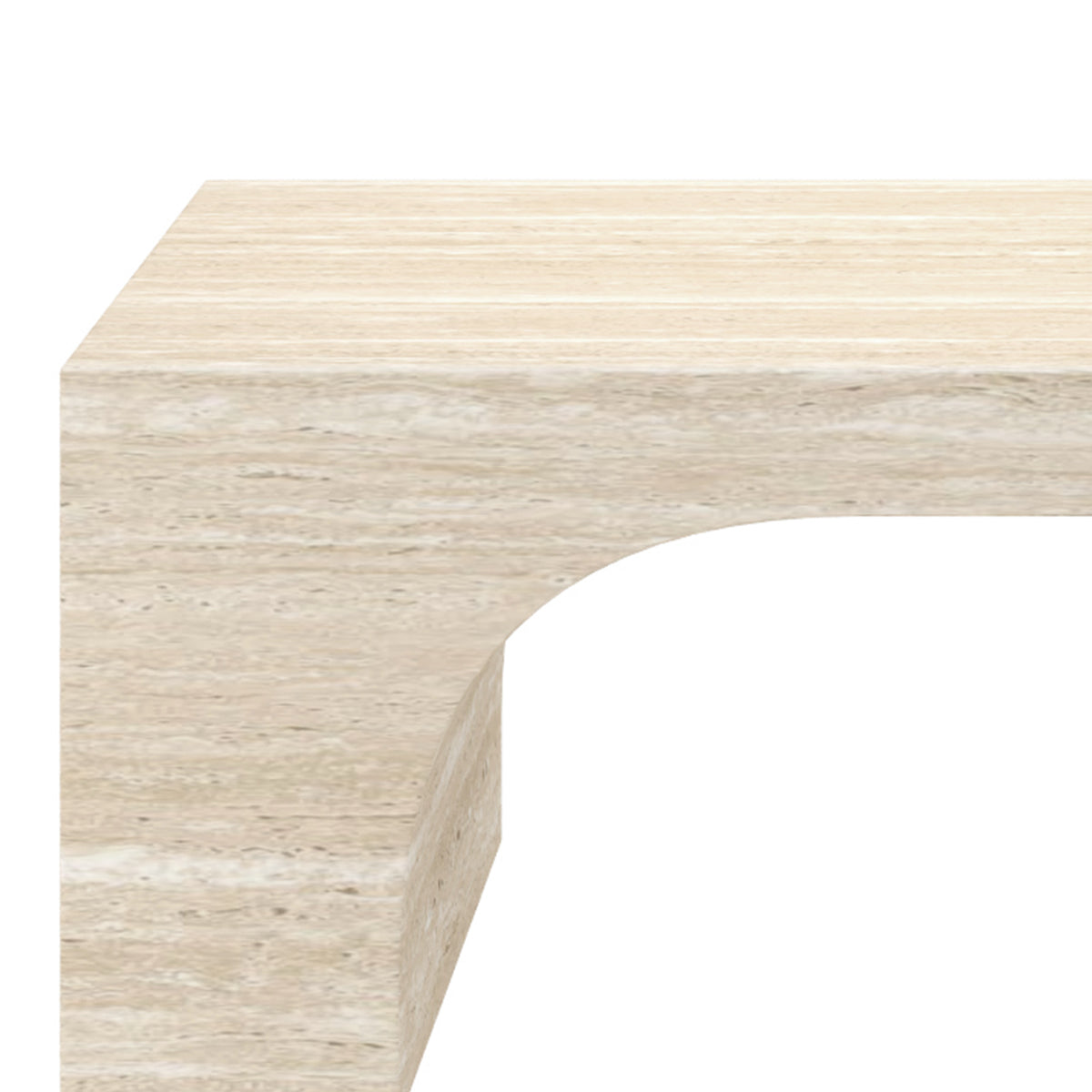 Atticus Rectangular Coffee Table (Travertine)