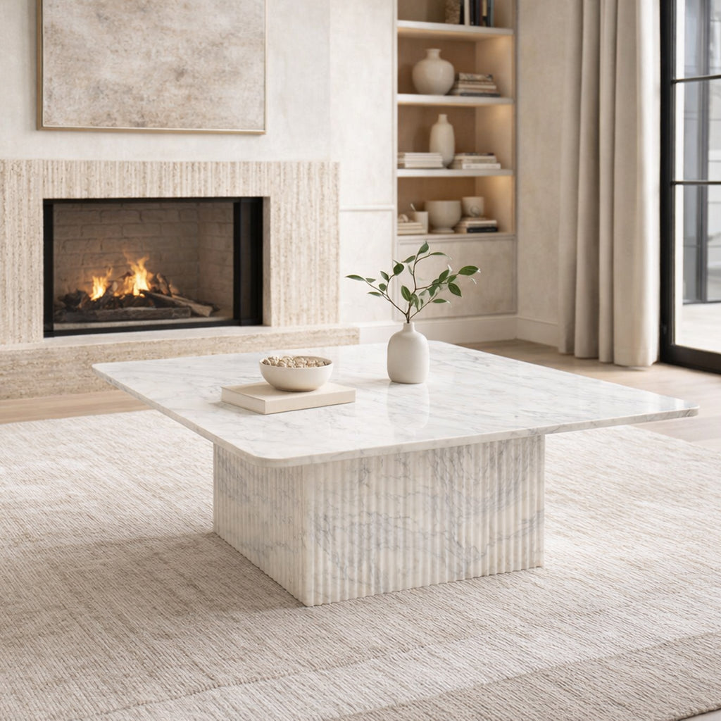 Roland Square Coffee Table (White)