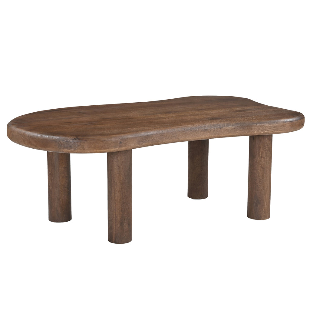 Zaloa Organic Coffee Table (Dark Walnut)