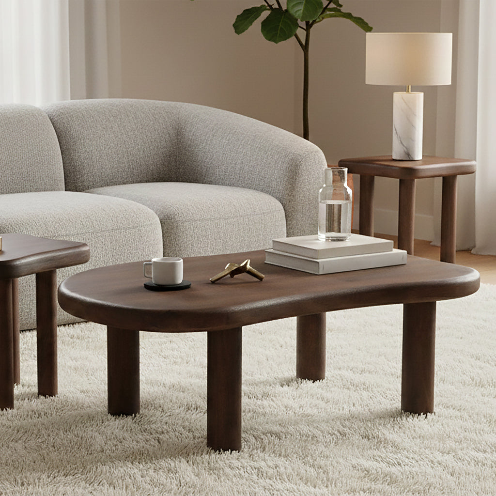 Zaloa Organic Coffee Table (Dark Walnut)
