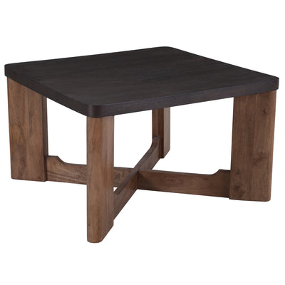 Table basse carrée Merano (Moka et noyer)