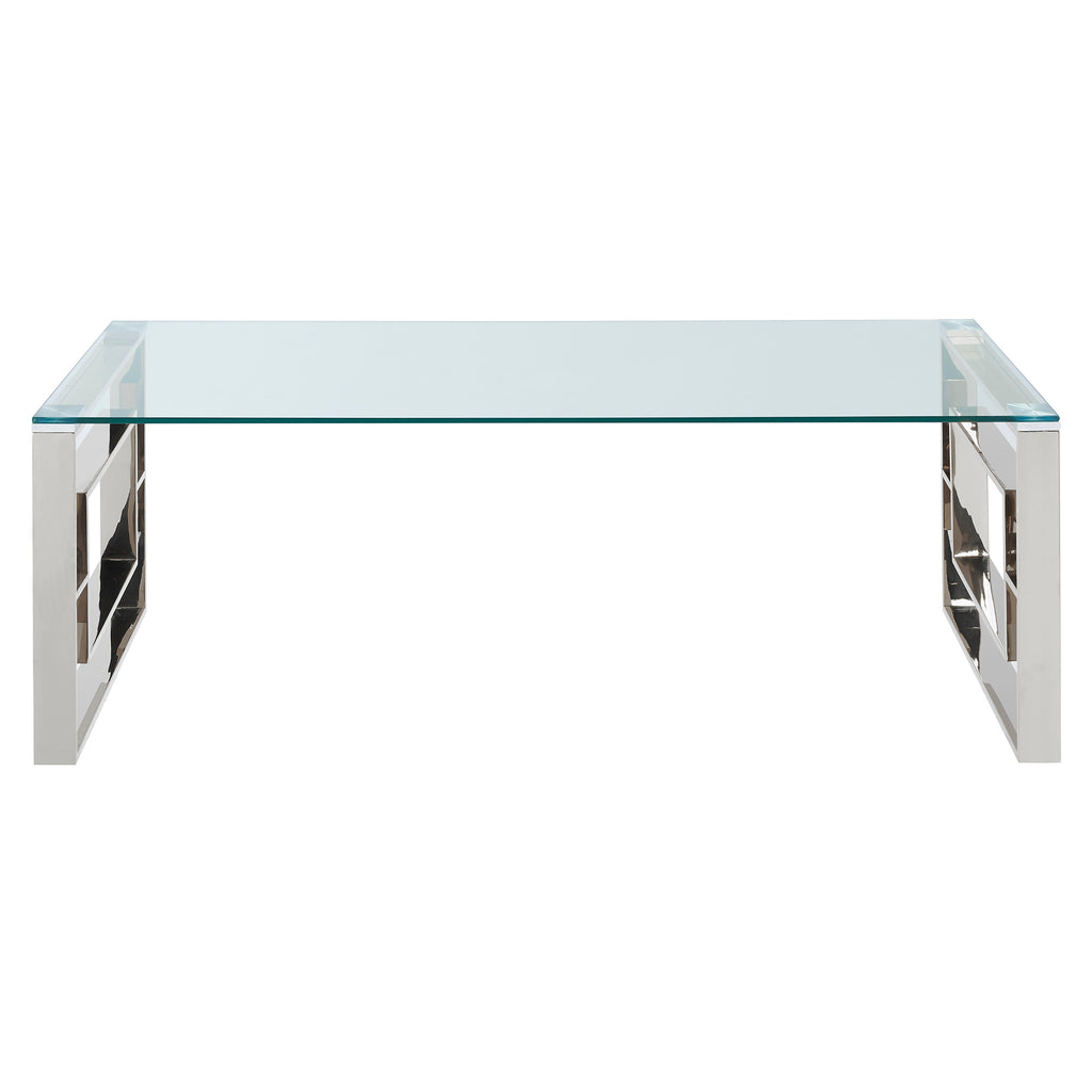 Eros Rectangular Coffee Table (Silver)