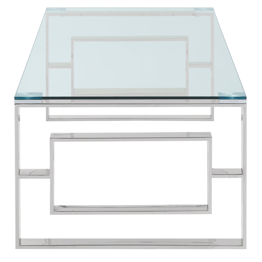 Eros Rectangular Coffee Table (Silver)