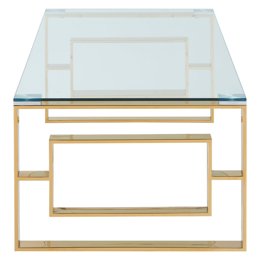 Eros Rectangular Coffee Table (Gold)