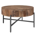 Blox Round Coffee Table (Natural and Black)