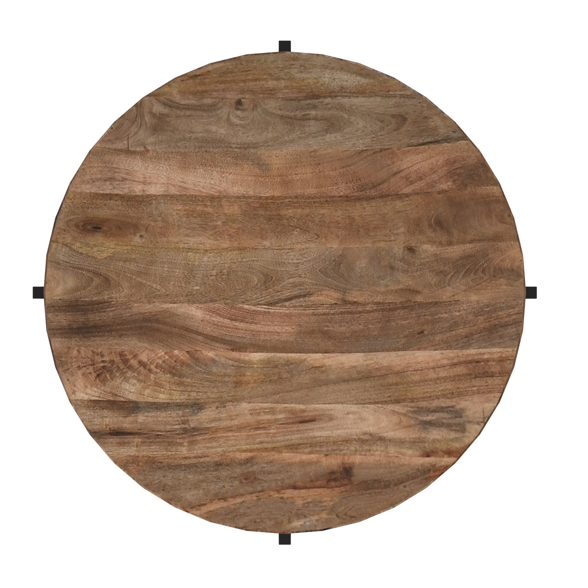 Blox Round Coffee Table (Natural and Black)