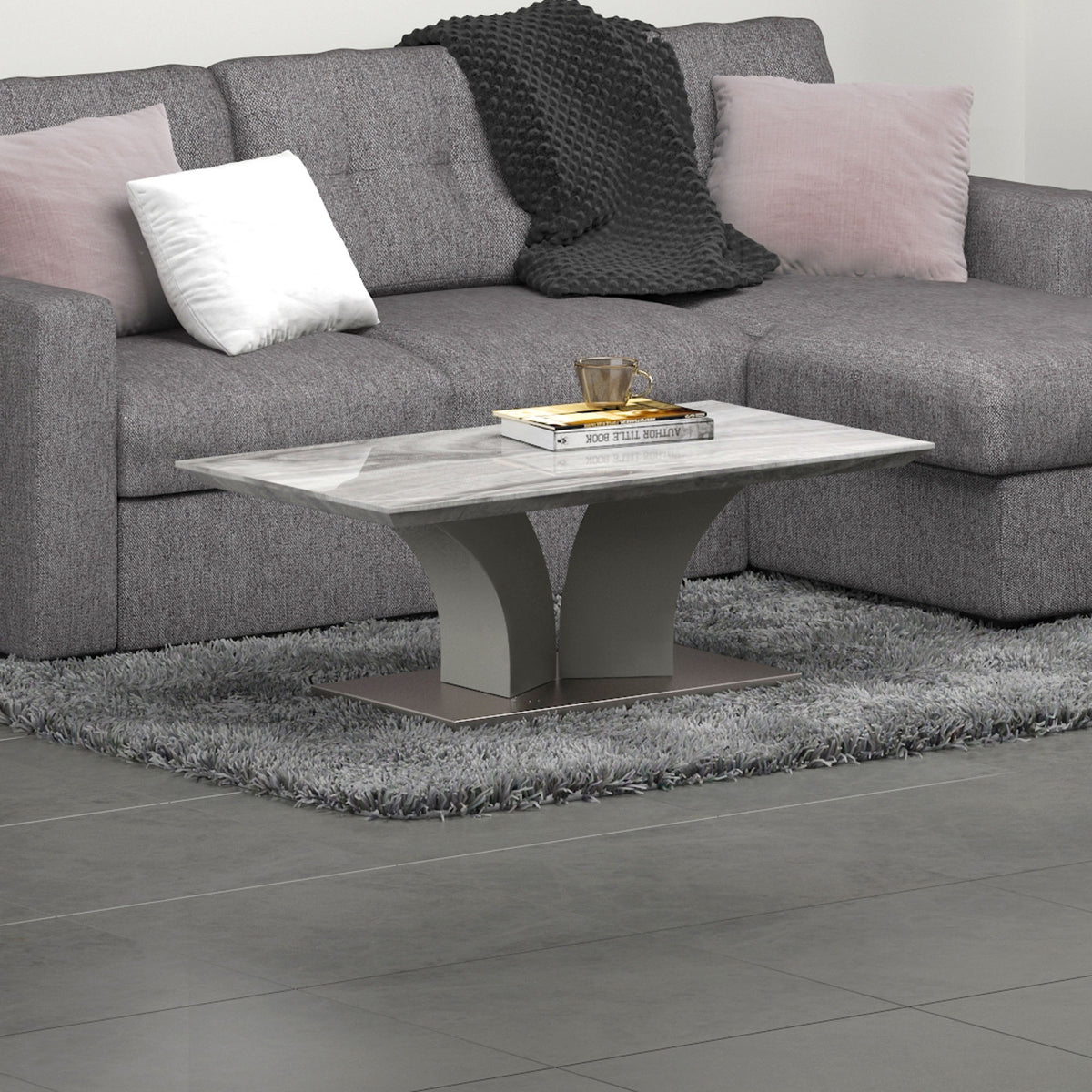 Napoli Rectangular Coffee Table (Light Grey)