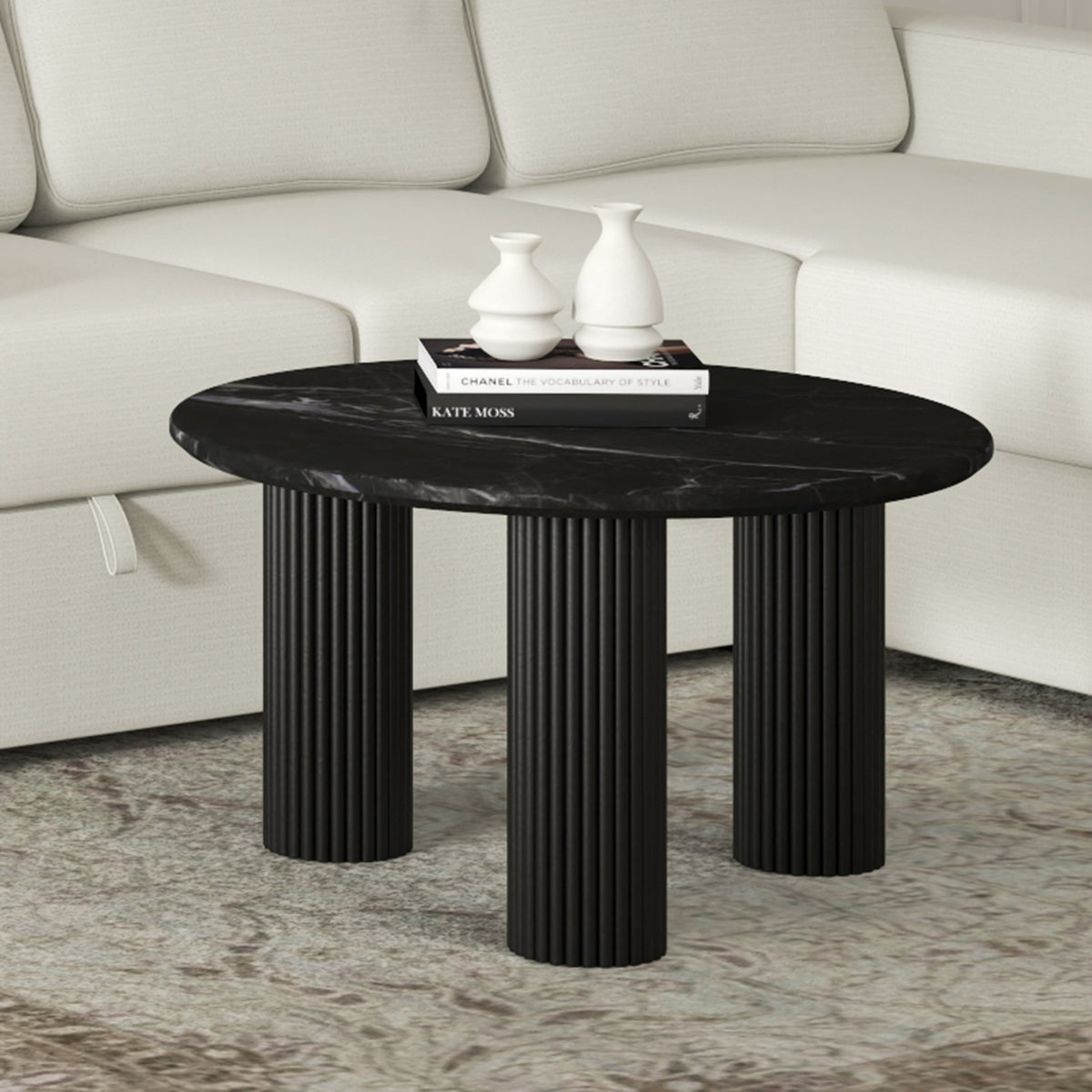 Jilsa Coffee Table (Black and Black)