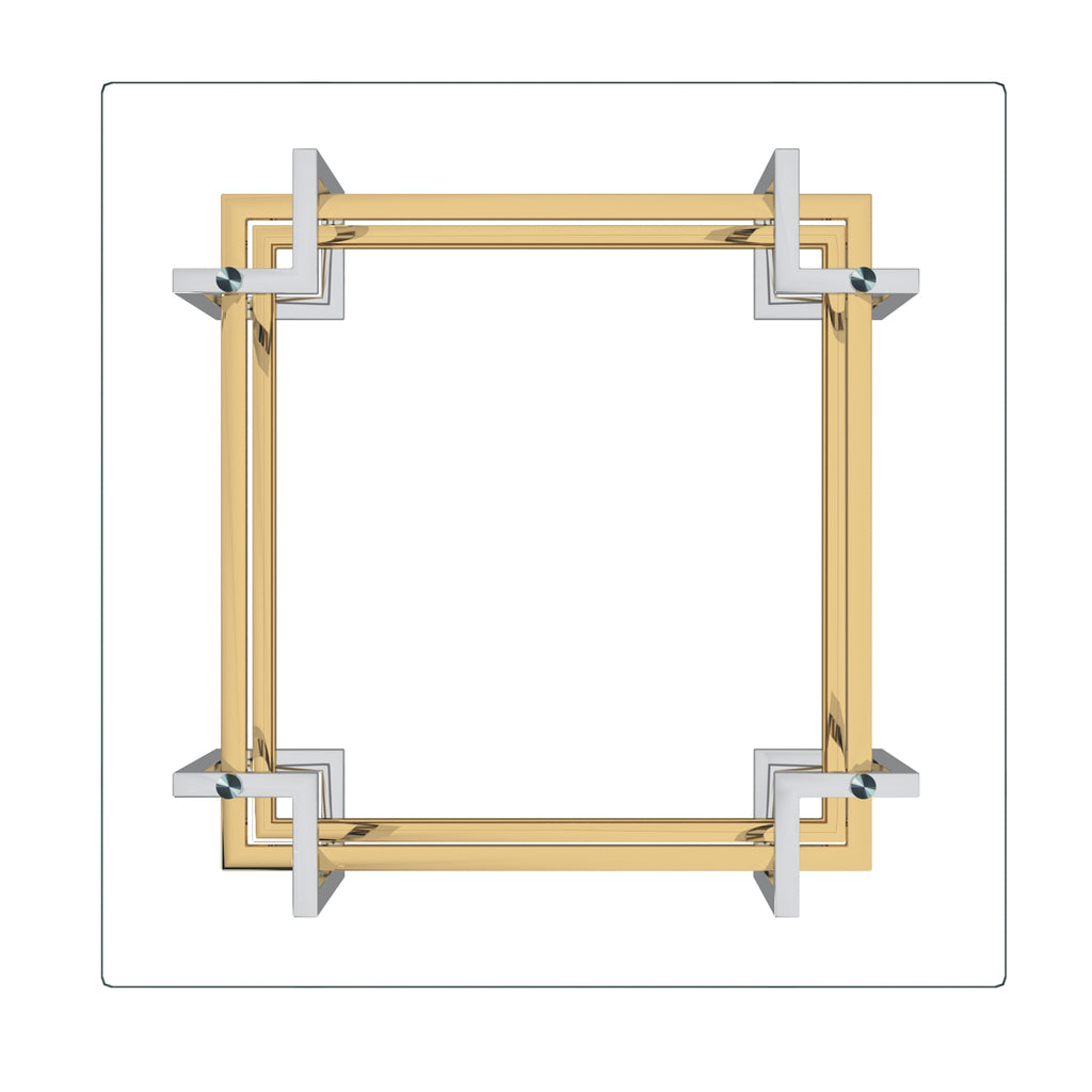 Florina Square Coffee Table (Silver and Gold)