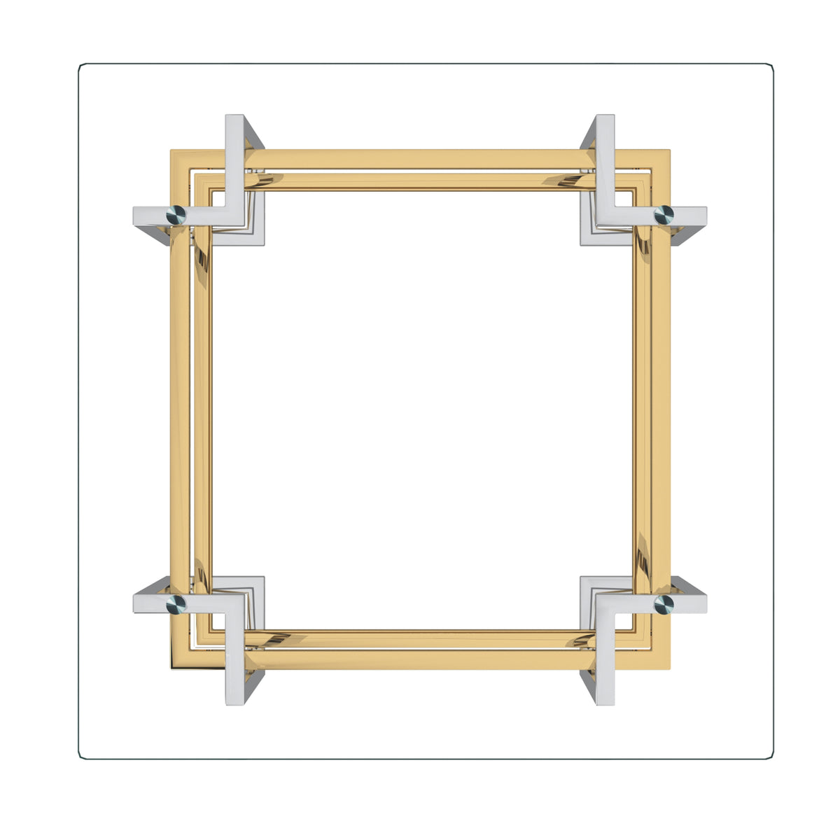 Florina Square Coffee Table (Silver and Gold)