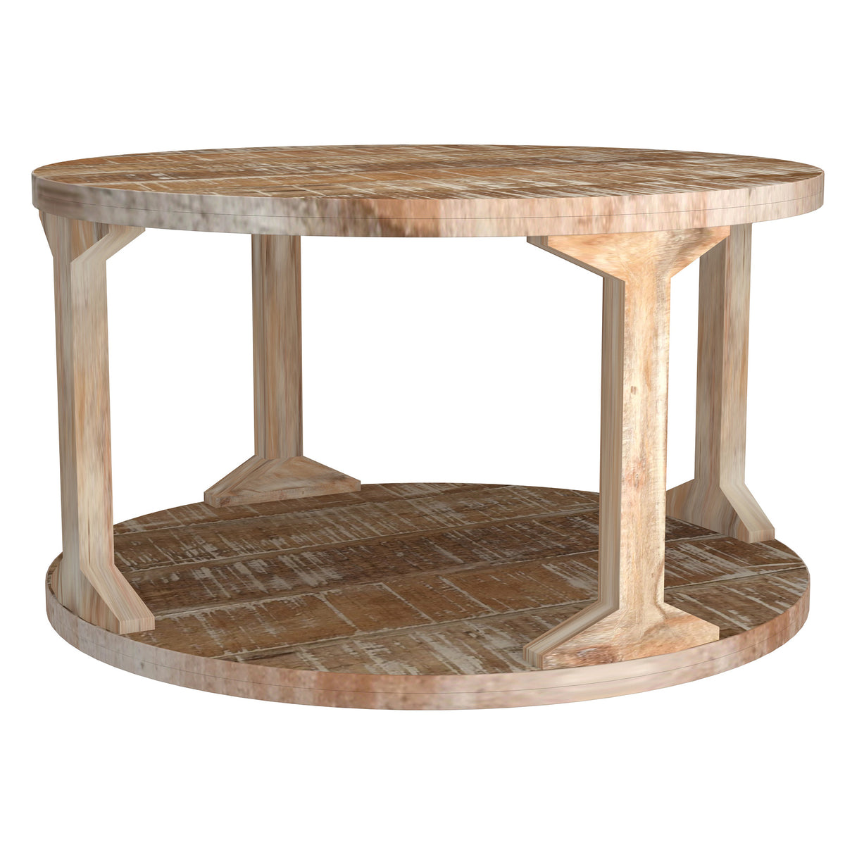 Avni Round Coffee Table (Distressed Natural)