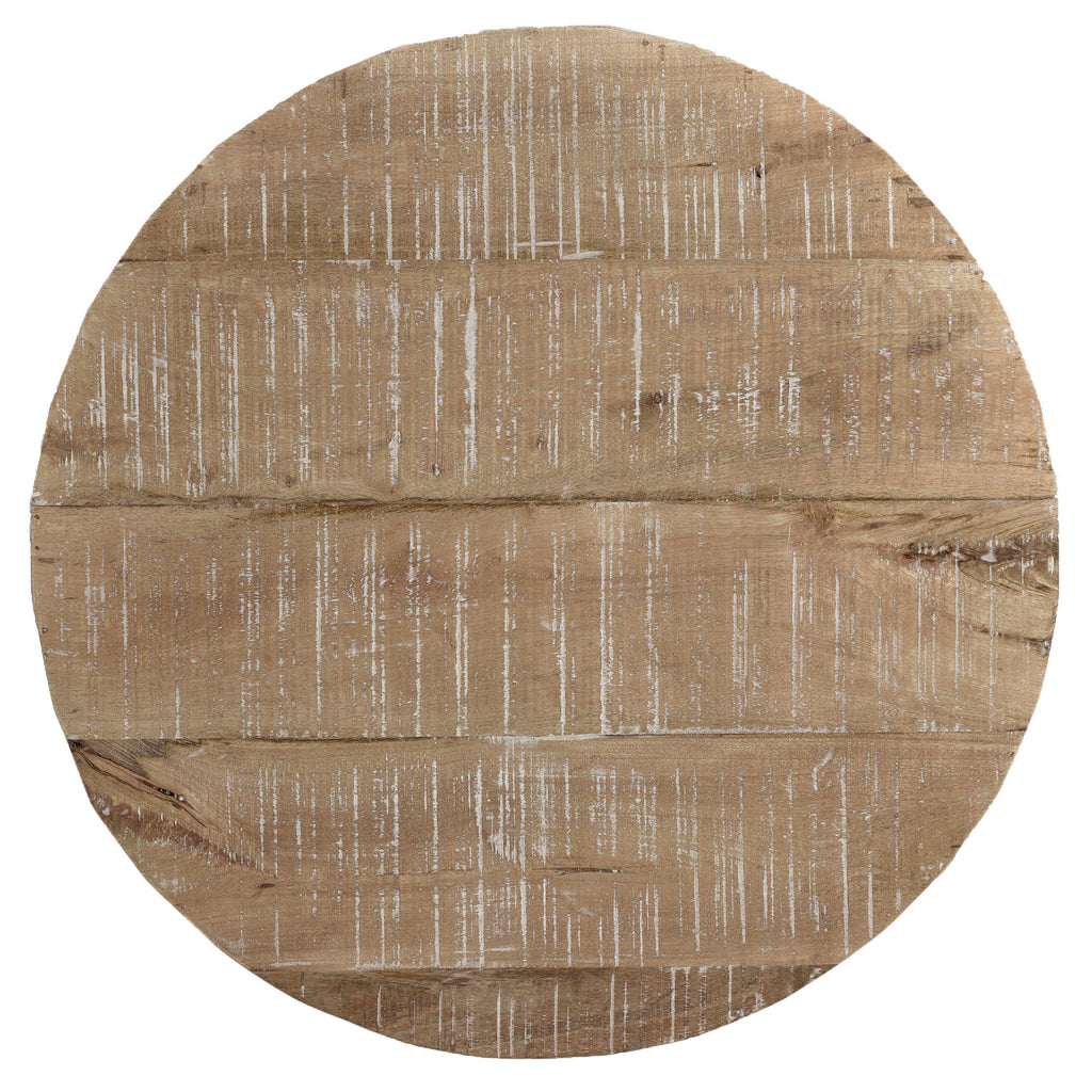 Avni Round Coffee Table (Distressed Natural)